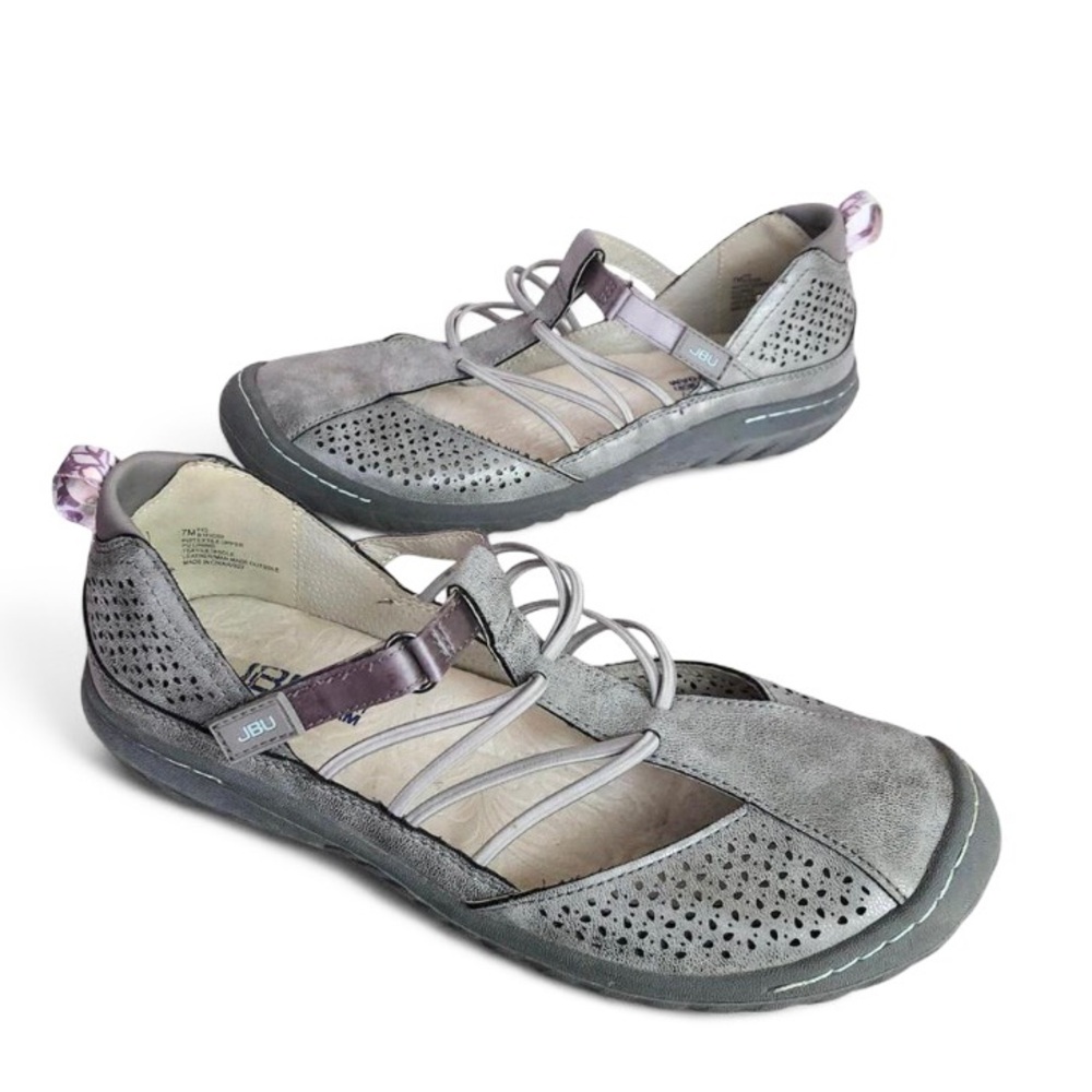 JBU Jambu Fig Shoes Women Size 7M Gray Adjustable Strap Comfort